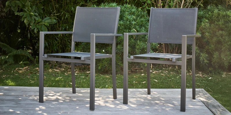 Sedia da giardino in textilene e alluminio